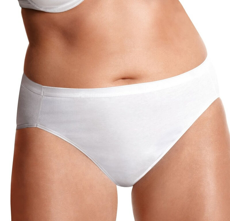 Cotton Hi-cut Panty, Large, White – Hanes : Underwear